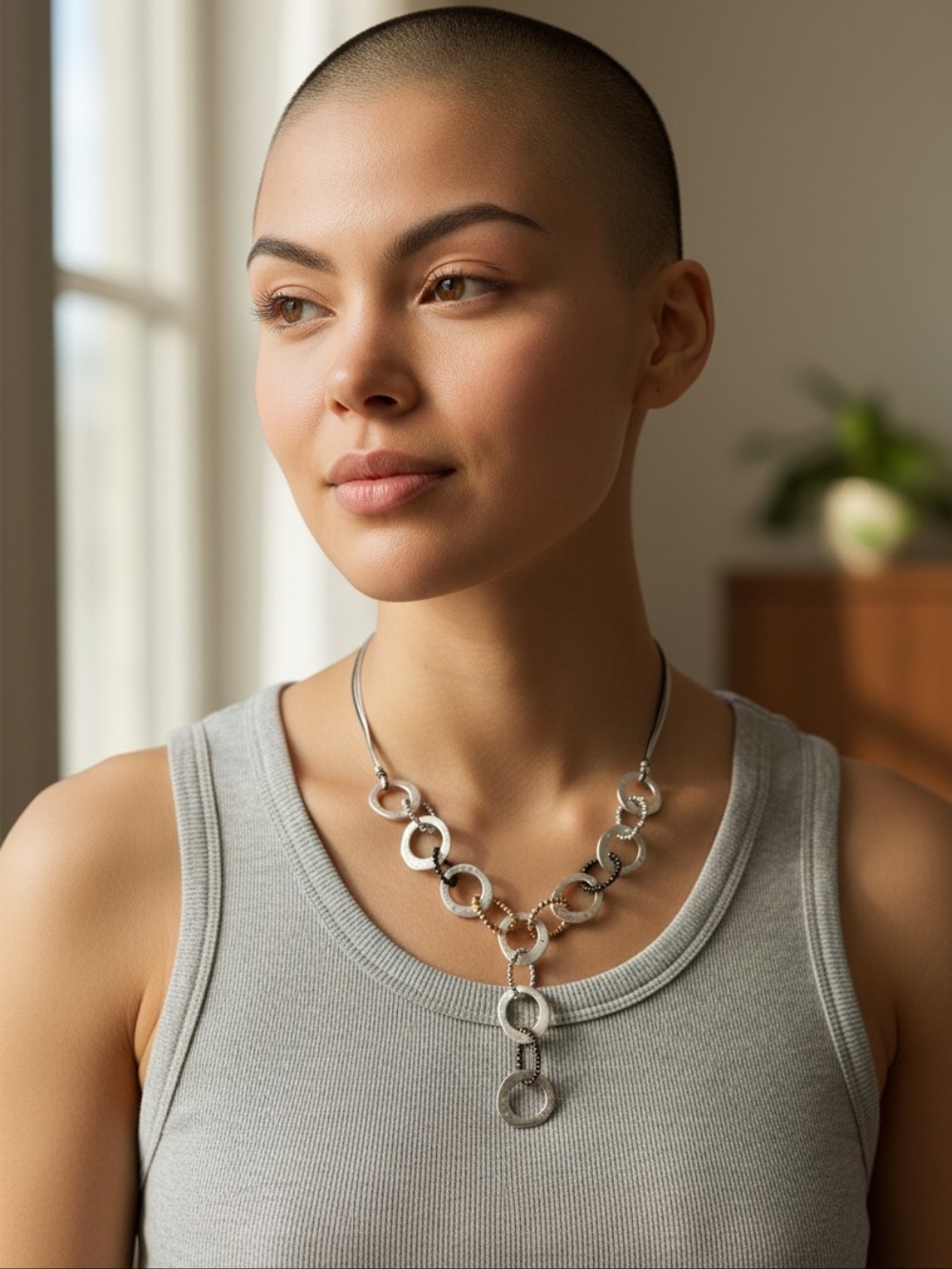 Beya‎ Boho Beaded Ring And Metal Ring Y Necklace With Extender